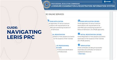 prs leris|GUIDE: Navigating LERIS PRC .